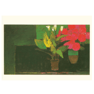 Arums et Hortensias card by Bernard Cathelin