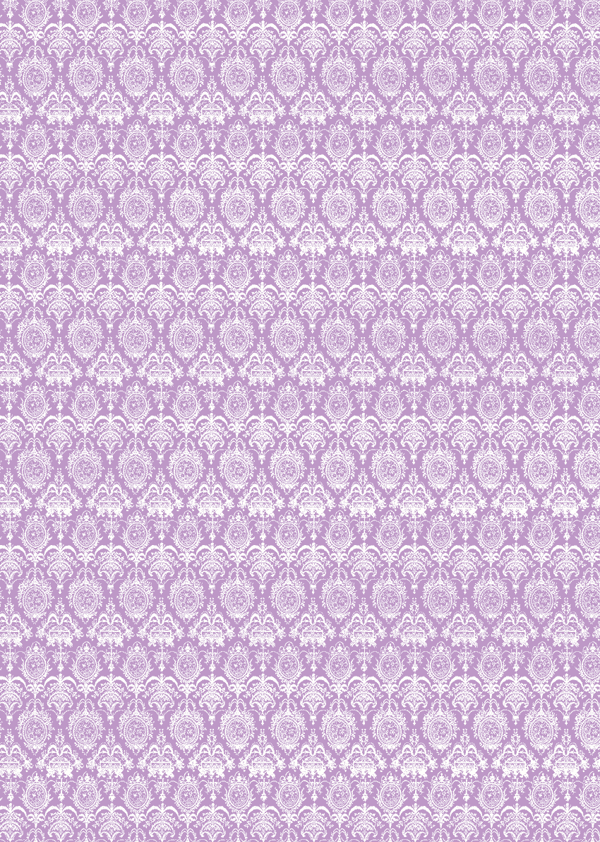 Damask Purple Giftwrap - Two Bad Mice