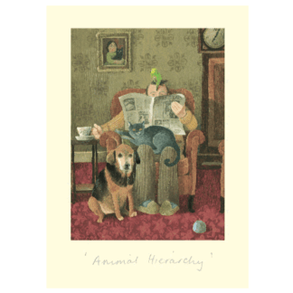 Animal Hierarchy Card reproduced from a watercolour by Alison Friend