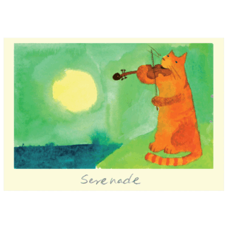 Serenade card from a watercolour by Anna Shuttlewood