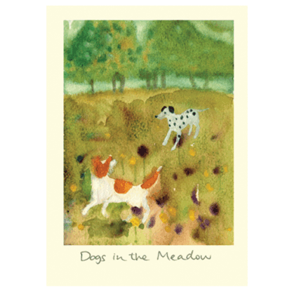Dogs in the Meadow Card