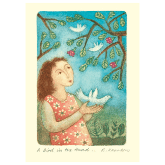 A Bird In The Hand Card by Rita Kearton