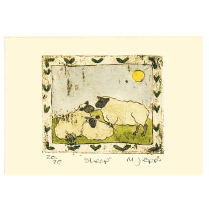 Three Sheep card by Melanie Epps