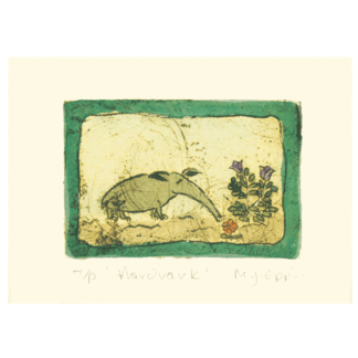 Aardvark card by Melanie Epps