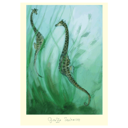 Giraffe Seahorse Card