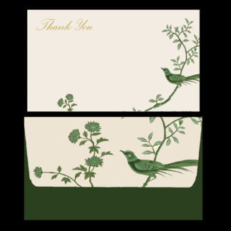 Jade Bird Thank You Card Stationery Set by Fromental