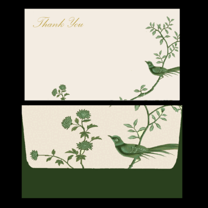 Jade Bird Thank You Card Stationery Set by Fromental