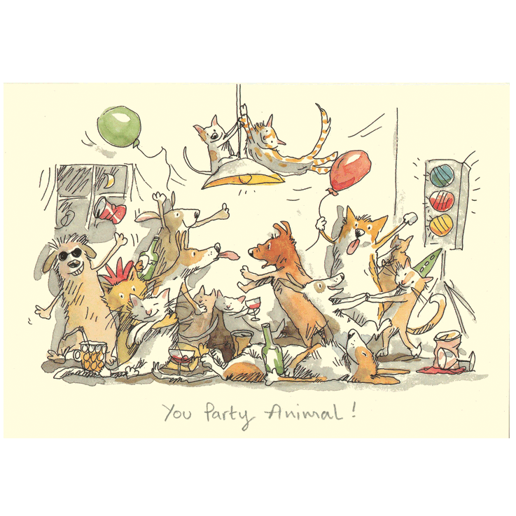 You Party Animal Card by Anita Jeram - Two Bad Mice