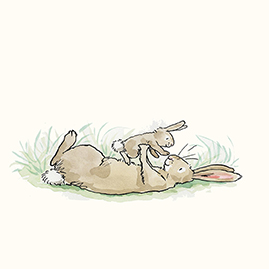 Flying rabbit tile by Anita Jeam