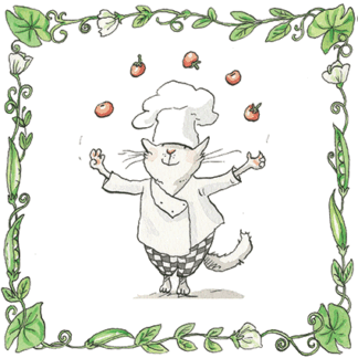 Juggling Tomatoes teapot stand by Anita Jeram