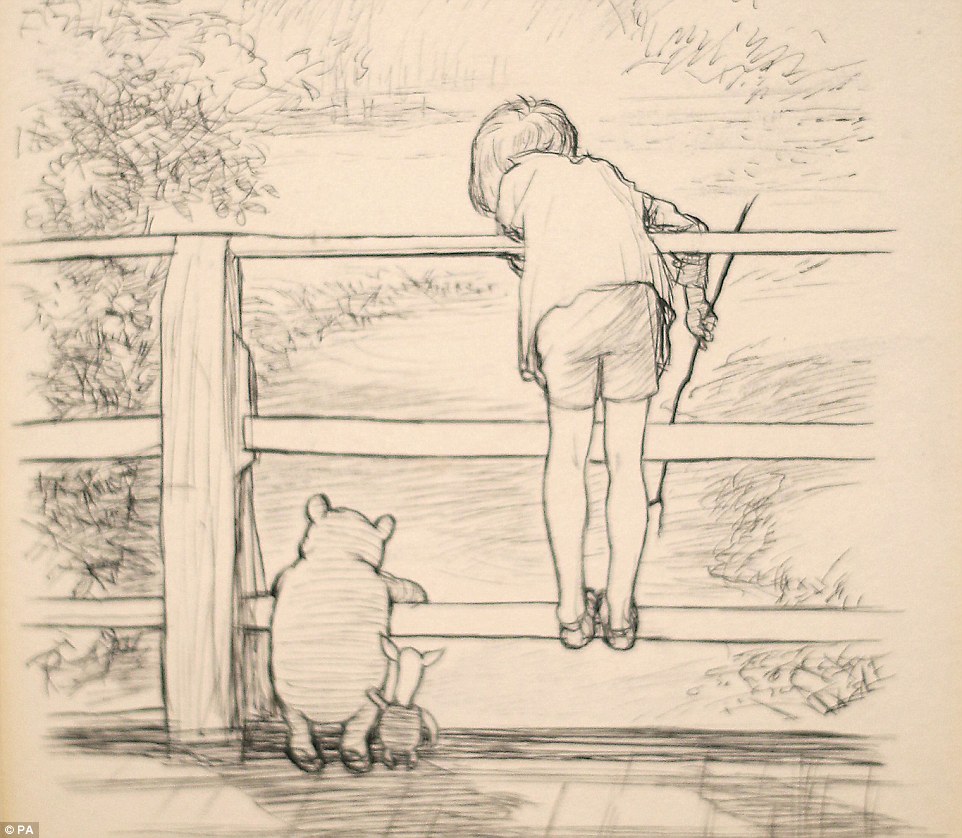 Christopher Robin and pooh bear