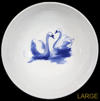 Blue and White Swan Bowl