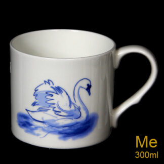 Single Blue Swan Medium Sized Mug