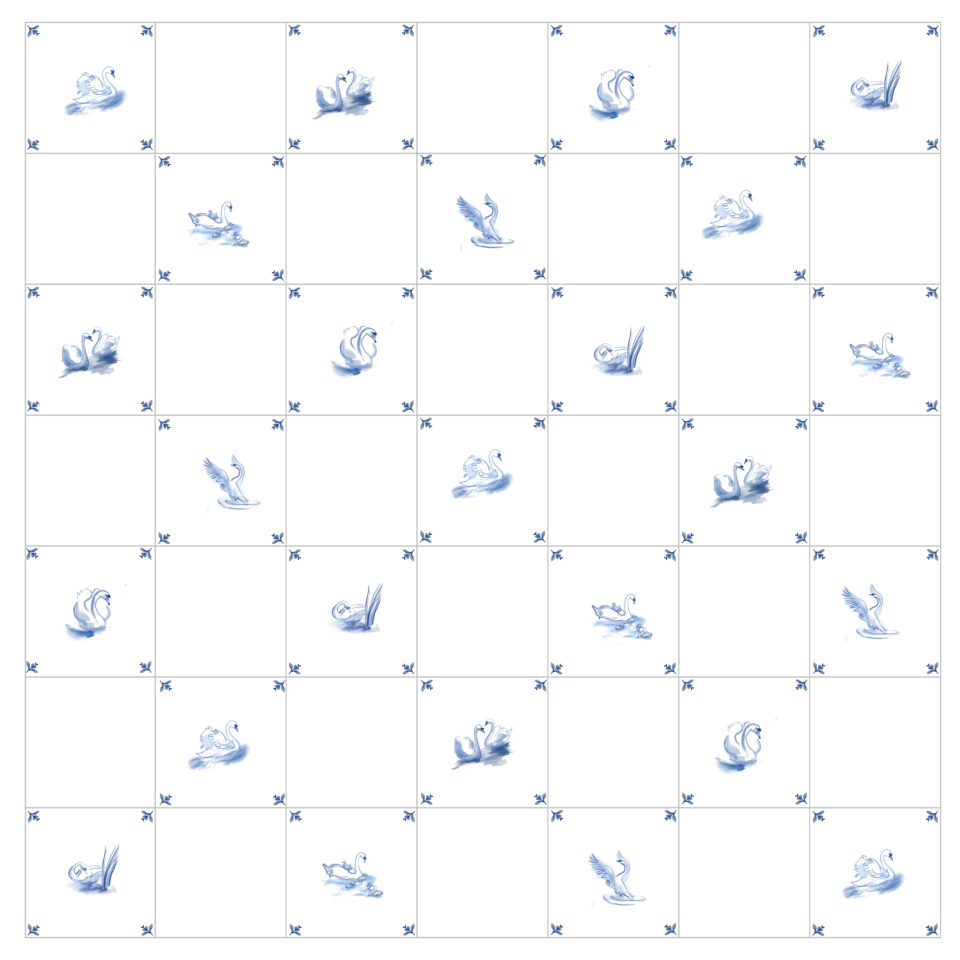 This image has an empty alt attribute; its file name is SqM-15-X-15-Polka-Swans-Corners-1-960x960.jpg