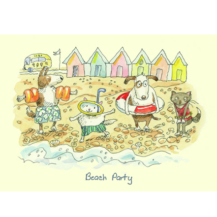 Beach Party card by anita jeram