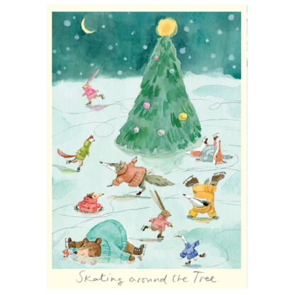 Skating Christmas Card Anna Shuttlewood