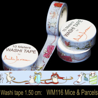WM116 Mice & Parcels washi tape Anita Jeram