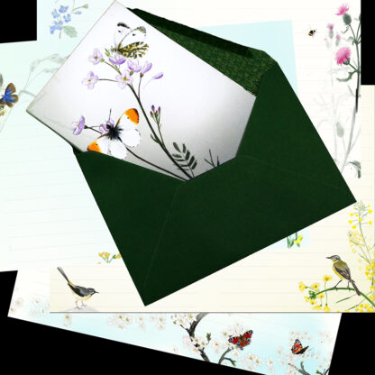 Orange Tips Butterfly Notebook with Envelope - Image 2