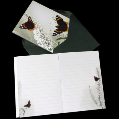 Red Admiral Butterfly Notebook with Envelope - Image 36