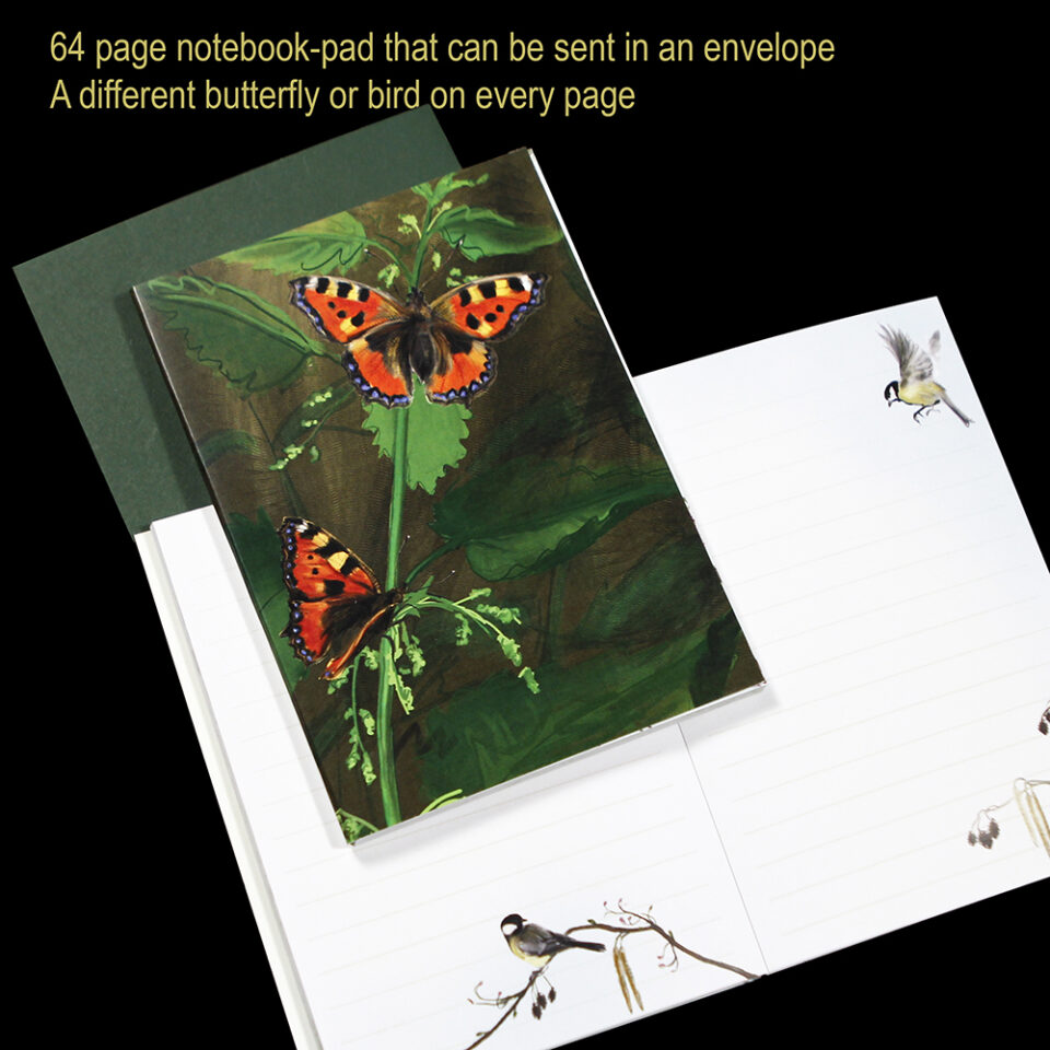 Small Tortoiseshell Butterfly Notebook with Envelope - Two Bad Mice